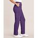 Blair Zip-Pocket Pull-On Fleece Pants - Purple - PL - Petite