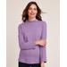 Blair Women's Essential Knit Long Sleeve Mock Top - Purple - 2XL - Womens