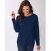 Blair Women's Essential Knit Three-Quarter Sleeve Tee - Blue - 3XL - Womens