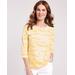 Blair Women's Essential Knit Three-Quarter Sleeve Tee - Yellow - S - Misses