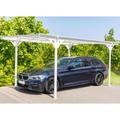 Carport Flachdach 15 m² weiss