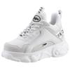 Plateausneaker BUFFALO "CHAI", Damen, Gr. 41, weiß (weiß, natur), Lederimitat, Textil, unifarben, kontrastfarbene Details, sportlich, Schuhe, Ugly-Sneaker, Halbschuh, Schnürschuh in veganer Verarbeitung