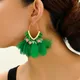 Elegante V-Form Original Dekor Quaste Perlen Blume baumeln Ohrringe für Frauen Geschenk Luxus Fee
