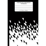 Wide Ruled Composition Notebook 6 x 9 . 120 Pages. : 6 x 9 . 120 Pages Composition Notebook. Book Cover With Beautiful Black And White Background Background Pattern. (Paperback)