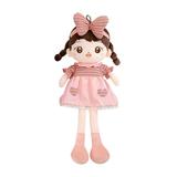 PATLOLLAV Baby Pink Soft Princess Wear Skirt Plush Dolls Gifts for Girls 45cm Plush Stuffed Doll Toy in Pink Doll Soft Ragdoll Cute Little Girl Dolls for Baby Girl Gifts