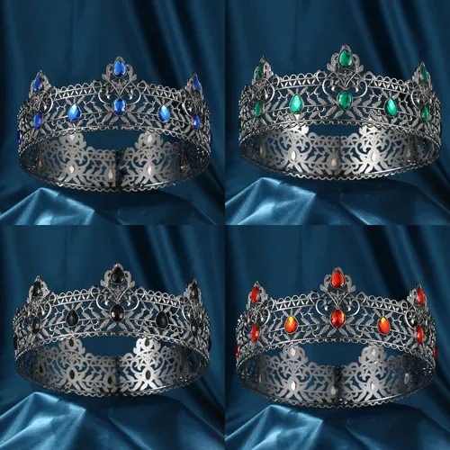 Abschluss ball König Krone für Männer Königskrone mit Strass Kronen für Frauen Kristall Königin