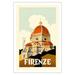 Florence (Firenze) Italy - Santa Maria del Fiore Cathedral the Duomo of Florence - Vintage Travel Poster c.1930 - Fine Art Matte Paper Print (Unframed) 30x44in