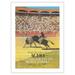 Plaza de Toros De Acho Bullring - Lima Peru - Bicentennial Commemoration - Vintage Travel Poster c.1966 - Fine Art Matte Paper Print (Unframed) 18x24in