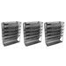 3X Metal Mesh Wall-Mounted File Rack Office Desk 5 Layer Interval Archive File Notebook Storage