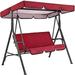 Replacement Canopy Outdoor Garden Swing Chair Canopy Cover for Patio/Lawn/Garden Swing Cushion (Without Swing) Red