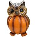 Garden Owl Statue Novelty Pumpkin Owl Statue Thanksgiving Statue Animal Resin Statue