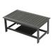 All-Weather Patio Coffee Table Outdoor Hips 2 Tier Adirondack Table Small Patio Table for Indoor and Outdoor Use-Gray