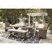 Signature Design by Ashley Beachcroft Beige 6-Piece Outdoor Seating Package - 42"W x 84"D x 30"H