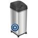 Rolling 13 Gallon Sensor Trash Can with Wheels and Odor Control System, Batteries (not included) or AC Adapter (sold separately)