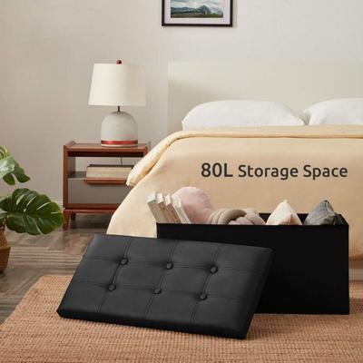 30 inches Folding Storage Ottoman 80L