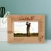 Happiness Is A long Walk With A Putter Personalized Wooden Frame-6 x 4 Brown Horizontal