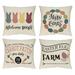 4PCS Throw Family Pillowcase Home Easter Cover Cushion Day Survived Case Satin Pillows Case Tan Couch Pillows Toothless Pillowcase Size Pillowcase with Zipper Slip Satin Pillowcase Slip Silk