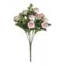 Hxoliqit 1 Bunches Of Artificial Roses Plastic Silk Flower Suitable For Plant Decoration Of Family Hotel Wedding Christmas Office Table Christmas Supplies Christmas Gift Christmas Decoration(Pink)
