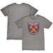 Men's 1863FC Heather Gray West Ham United Color Crest Twisted Tri-Blend Slub T-Shirt