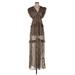 BA&SH Casual Dress: Brown Paisley Dresses - Women's Size X-Small