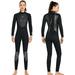 Tomfoto 3mm Women Neoprene Wetsuit Full Body Diving Suit for Snorkeling Surfing