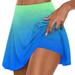 S LUKKC LUKKC Athletic Shorts For Womens Workout Running Yoga Fake Two Piece Trouser Skirt Shorts With Pocket Summer Tennis Skirts Cute Clothes