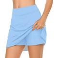 Wefuesd Black Skirt White Skirt Womens Casual Solid Tennis Skirt Yoga Sport Active Skirt Shorts Skirt Red Skirt Pink Skirt Purple Skirt Yellow Skirt Sky Blue 2XL