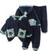 Godderr Baby Toddler Fuzzy Fleece Pajamas Sets for Boys Girls Winter Long Sleeve Sleepwear with Pockets Kids 2 Pieces Thickened Dinosaurs Outfits Set