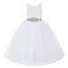 Ekidsbridal White V-Back Lace Tutu Flower Girl Dresses for Wedding Ceremony Mini Bridal Gown 212R3 7