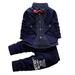 Bjutir Fall Winter Outfit Set For Kids 2Pcs Baby Boy Dress Clothes Toddler Outfits Tuxedo Formal Suits For Long Sleeve Shirt + Pants Set