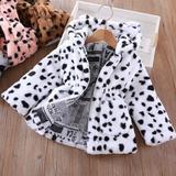 eczipvz Baby Girl Clothes Cow Outerwear Baby Thicken Toddler Girls Dairy Printed Coat Windproof Winter Hoodie Warm Kids (White 3-4 Years)