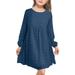 EHQJNJ Baby Girl Outfit Set 2T Toddler Long Sleeve Girls Performance Autumn Solid Color Jacquard Princess Dress Blue Pattern Toddler Shirt 3T 0-3 Months Baby Girl Clothes Summer Cheap