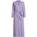 Long Sleeve Cotton Dressing Gown, Mid-calf Length, Women, size: 16-18, petite, Purple, Cotton, by Lands' End