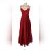 Anthropologie Dresses | Anthropologie Maroon Maxi Midi Pleated Xs Extra Small Dress | Color: Brown/Red | Size: Xs