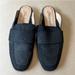 Free People Shoes | Free People Suede Mules Slides | Color: Black | Size: 6.5