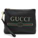 Gucci Bags | Gucci Print Portfolio Medium Clutch Bag Second Leather Black Green Red 572770 | Color: Black | Size: Os