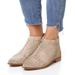 Free People Shoes | Free People Suede And Studded Pointed Toe Ankle Boots Aquarian Distressed Boho | Color: Cream/Gray | Size: 38