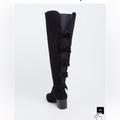 Torrid Shoes | Black Faux Suede Bow Back Over-The-Knee Boot 8 | Color: Black | Size: 8