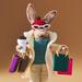 Anthropologie Holiday | Nwt Anthropologie 2023 Busy Bunnies Felt Ornament Shopper | Color: Green/White | Size: Os