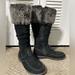 American Eagle Outfitters Shoes | American Eagle Women's Winter Faux Leather Boots, Black Size 7 1/2. | Color: Black/Gray | Size: 7.5