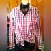 American Eagle Outfitters Tops | American Eagle Plaid Button Up Size 14 | Color: Blue/Pink | Size: 14