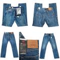 Levi's Jeans | New Levi's 1961 551z Authentic Vintage Style Straight-Fit Stonewash Jeans Big E | Color: Blue/White | Size: 32