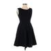 Zara Casual Dress - A-Line: Black Solid Dresses - Women's Size Small