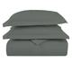 Pizuna Luxurios Cotton Duvet Cover Double Size Dark Grey, 1000 Thread Count 100% Long Staple Cotton Thick Duvet Cover Double 200x200cm, Sateen Quilt Cover with Button Closure (Duvet Cover Double)