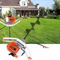 63cc 2 Stroke Post Hole Digger Gas Powered Cordless Petrol Earth Auger Handles Design without Drill Bits Heavy Duty Low Voice Post Hole Borer Ground Drill for Fence Posts Planting Digging