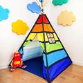 NUBUNI Teepee Tent For Kids | Kids Teepee Tent | Tipi Tent Kids | Children's Teepee Tent For Girls Boy | Childrens Teepee | Baby Teepee | Tee Pee For Children | With Padded Mat And Carry Bag C