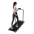 LUNICASHA Folding Electric Treadmill, Foldable Running Machine, Folding Treadmill for Home Use, Exercise Gym Machine for Cardio Fitness Home and Office, with LED Display & Cell Phone Holder