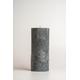 Flamores Handmade Natural Plant-Based Wax Pillar Round Candle (9.5x22 cm, Deep Ocean Grey)