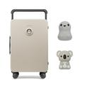 TUPLUS Suitcase ABS Hard Shell Luggage with 4 Spinner Wheels Hold Check in Travel Case with TSA Lock, Balance Series(Beige,20 Inch-33L)