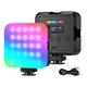 NEEWER Magnetisches RGB Videolicht, 360° Vollfarb RGB61 LED Kameralicht mit 3 Cold Shoe Mounts/CRI 97+/20 Szenenmodi/2500K-8500K/2000mAh Wiederaufladbare tragbare Fotografie Selfie Licht